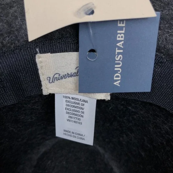 NEW Universal Thread Womens Wide Brim Wool Felt Fedora Hat Charcoal Gray Western - Picture 6 of 6